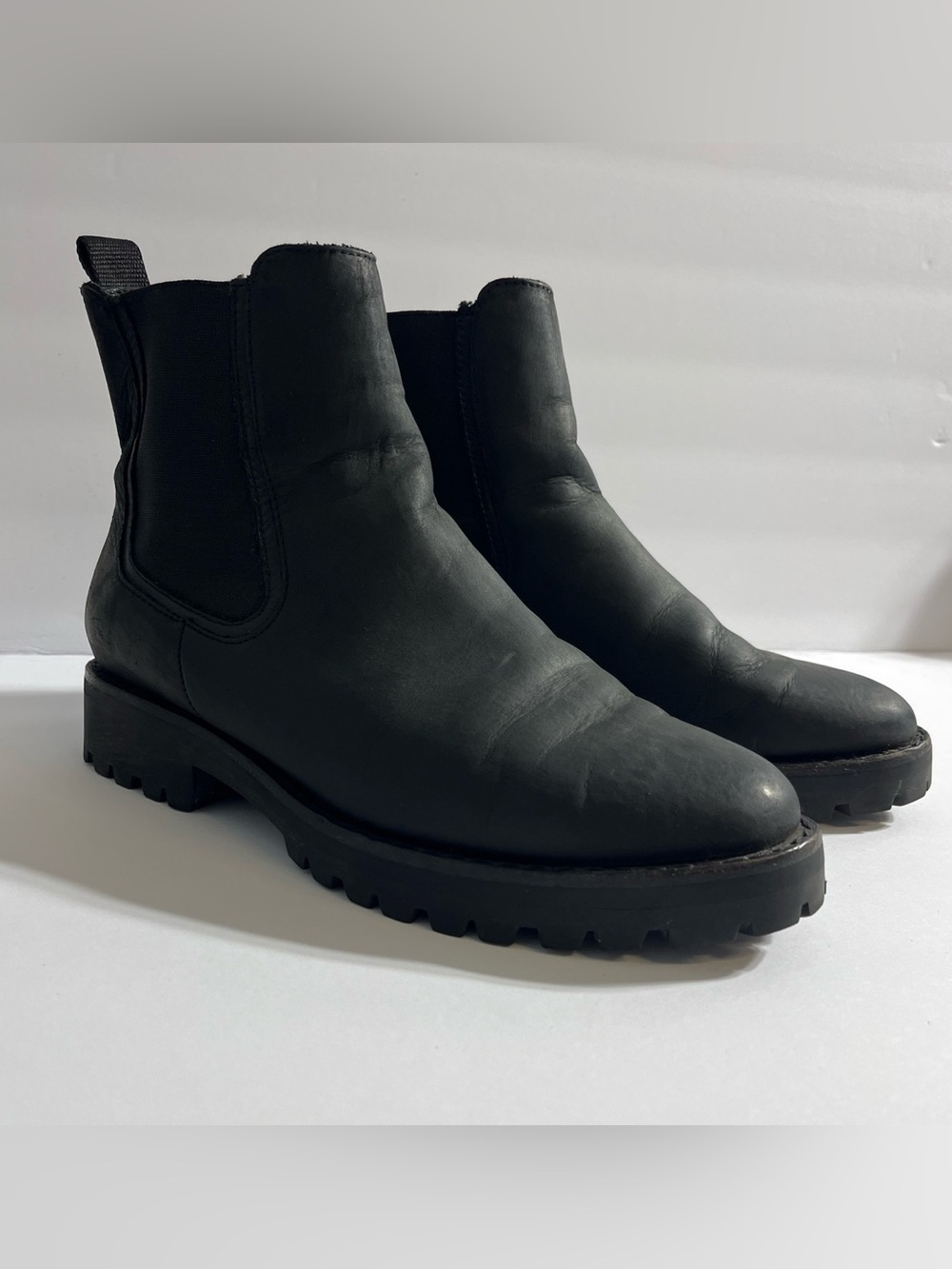 Thursday "Everyday" Black Chelsea Lug Sole Ankle Boots